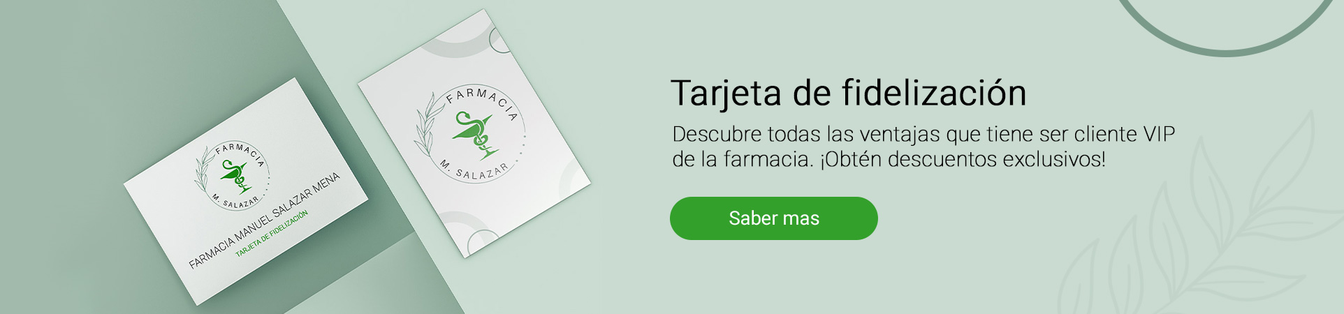 Slide tarjeta de fidelizacion. Farmacia salazar mena en Tarragona